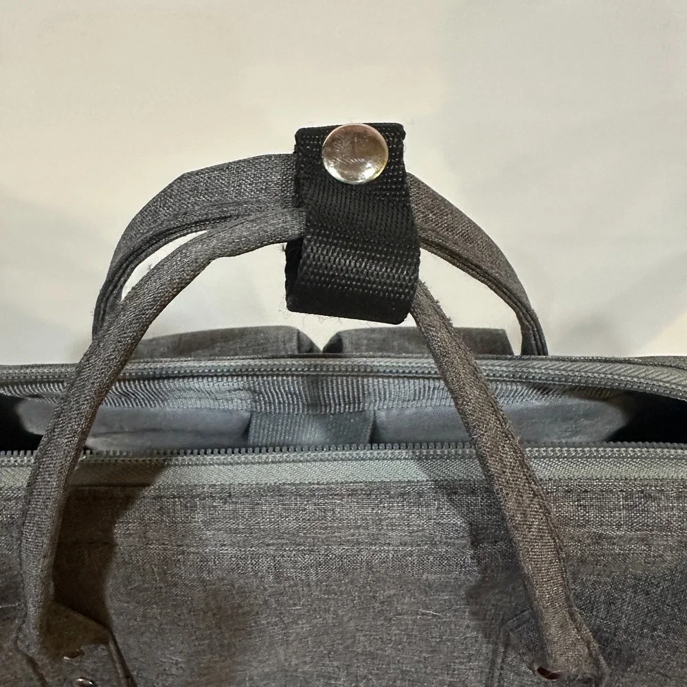 Leke Sky Gray Diaper Backpack Bag Arrow Pattern Multi Pocket Travel Unisex